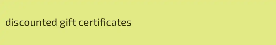 discounted gift certificates